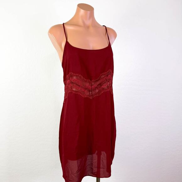 Calvin Klein Lace Babydoll Chemise Slip Mini Dress Nightie Sexy Lingerie Size L - Picture 3 of 12
